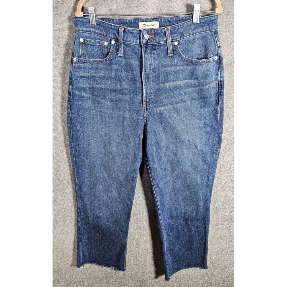 Madewell Straight Leg Jeans in Medium Wash Blue